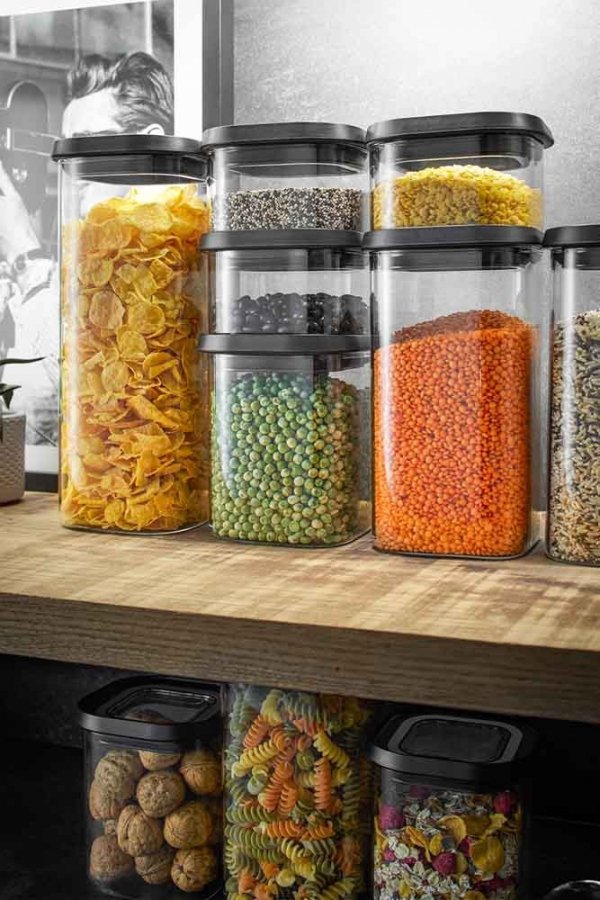 Zestaw 4cz. pojemników szklanych PANTRY