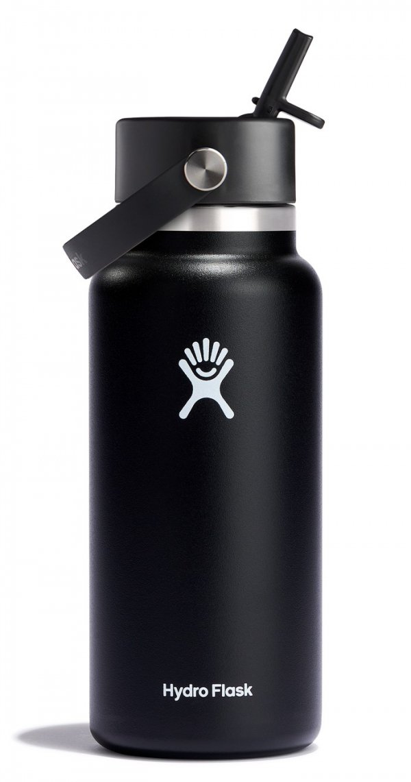 Hydro flask Butelka 32oz Wide Mouth Flex Straw Cap Black