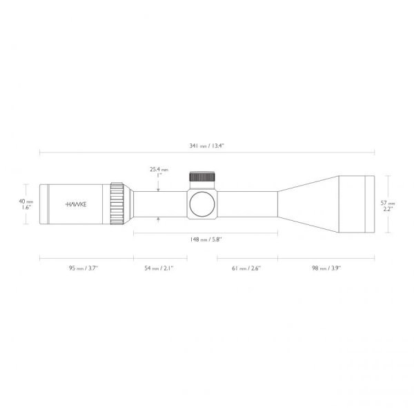 Luneta celownicza Hawke Vantage 1&quot; 4-12x50 IR .22 Subsonic