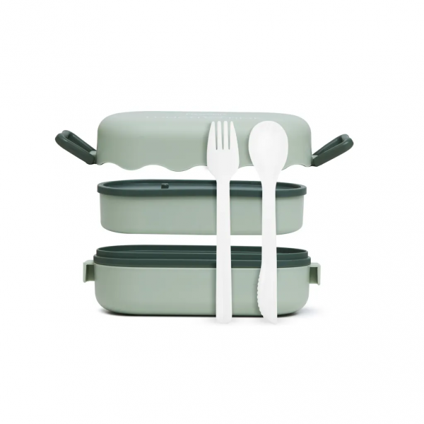 Lunch box dwupoziomowy Fissman 800 ml zielony 
