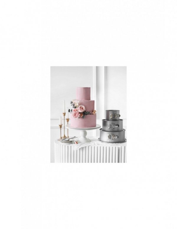 Patisse - Tortownica wysoka zapinana 18cm SILVER-TOP