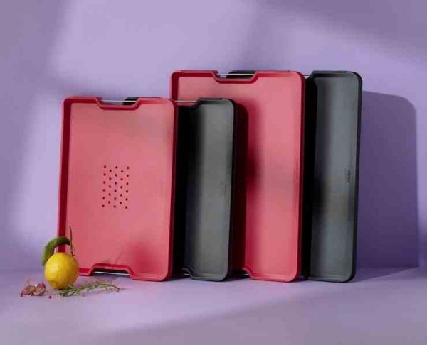 JJ - Deska do krojenia czerwona, Cut&amp;Carve