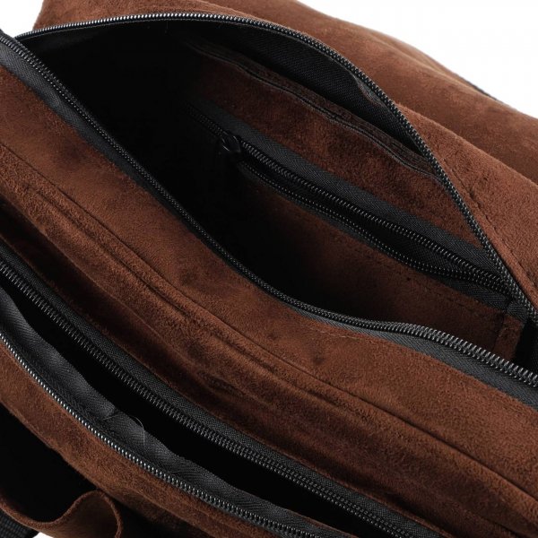 Raportówka myśliwska Forsport zamszowa - brązowy, haft jeleń ryczy w trawie