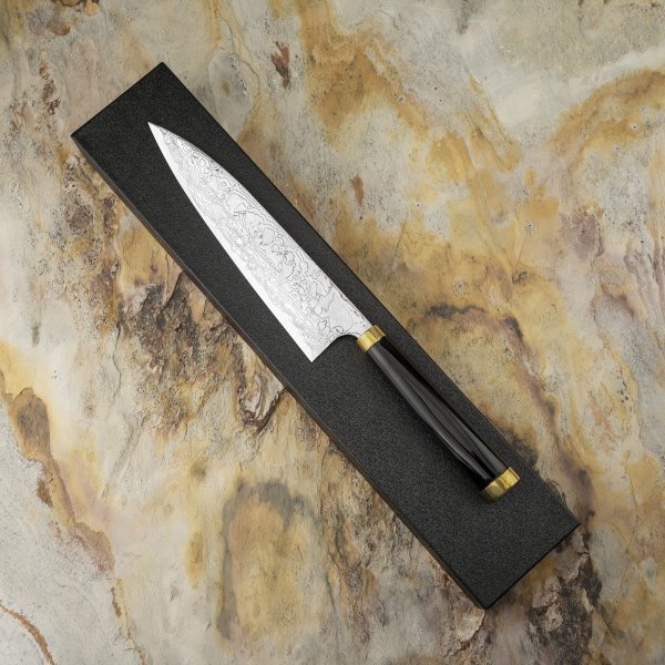 Takeshi Saji Art Fuji on Lake R-2 Nóż Szefa kuchni 21 cm + Saya