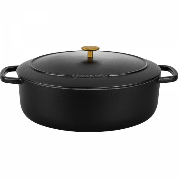 Garnek żeliwny Owalny 7.5l Czarny Bellamonte Ballarini