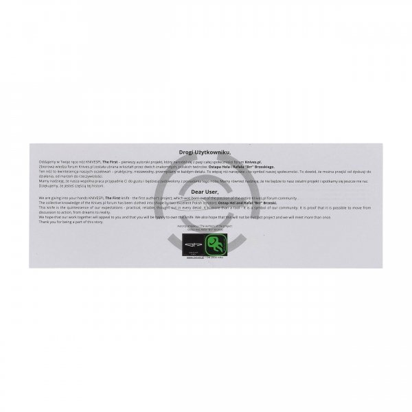 Nóż składany KNIVESPL The First CPM MagnaCut, czarne G10, Stonewashed/Satin