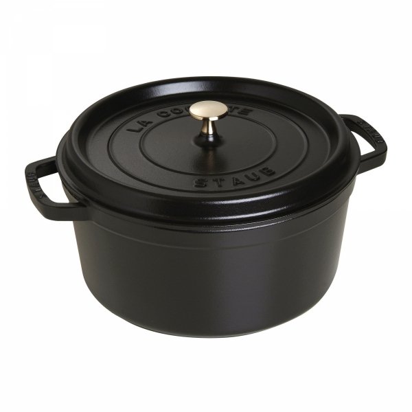 Garnek żeliwny Okrągły 6.7l Czarny La Cocotte Staub