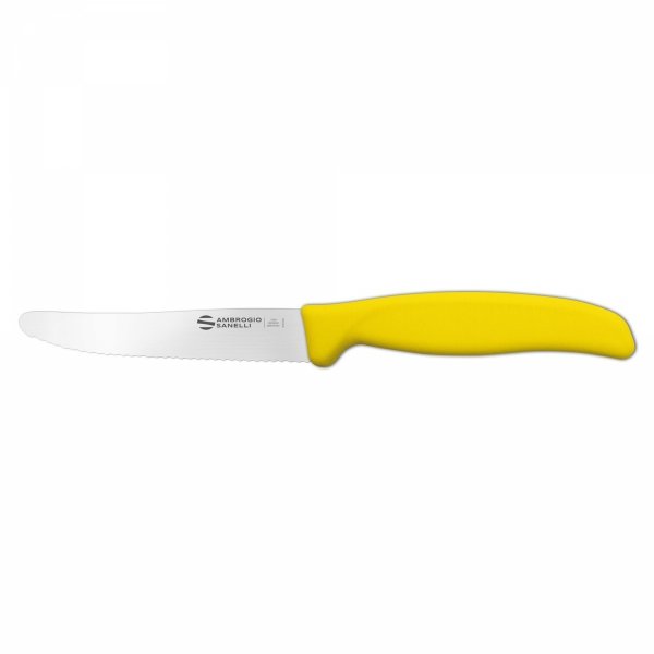 Pikutek nóż ząbkowany Ambrogio Sanelli Supra 11cm żółty