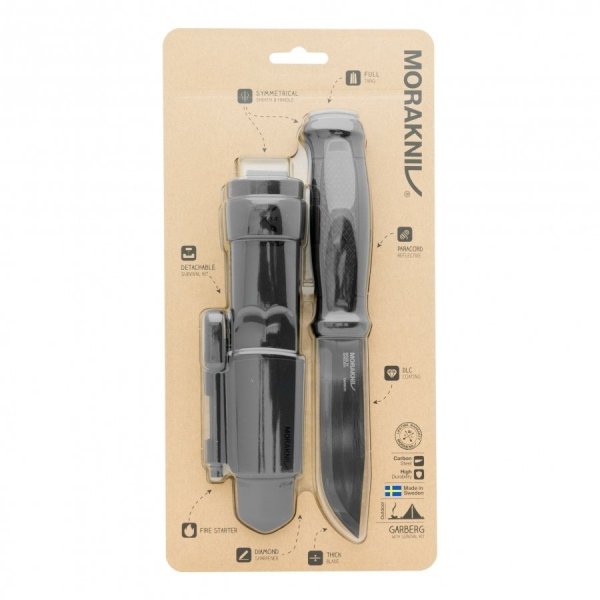 Nóż Morakniv Garberg BlackBlade z zestawem przetrwania stal węglowa