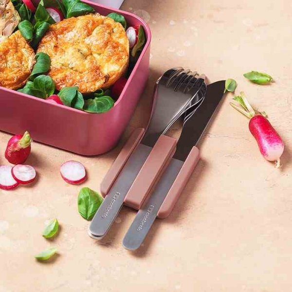 Monbento Sztućce podróżne Moka, Pink