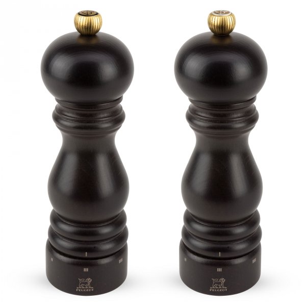 PARIS Zestaw młynków sól + pieprz 18 cm, czekolada