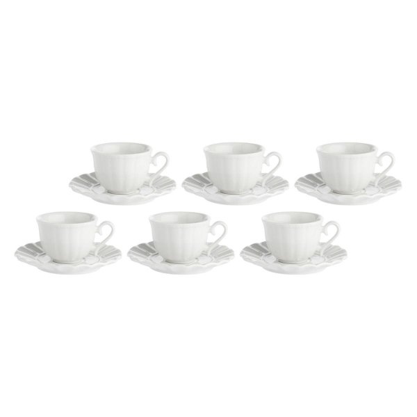 LA PORCELLANA BIANCA DUCALE Zestaw 6 filiżanek do kawy ze spodkiem 80 ml