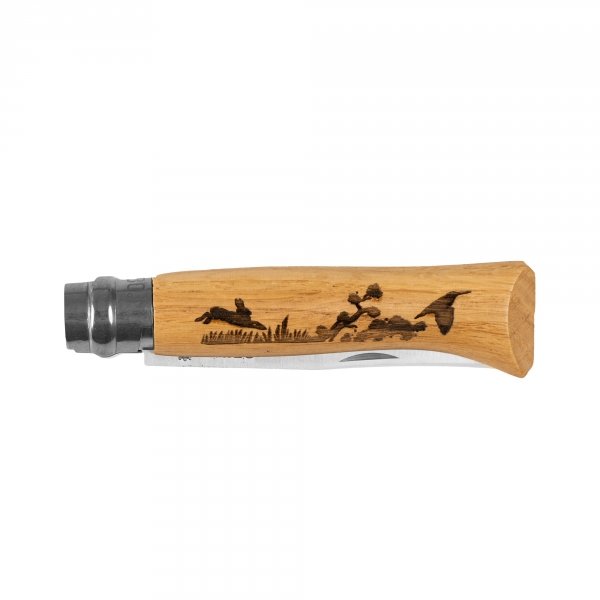 Nóż Opinel 8 inox dąb seria Animal - zając