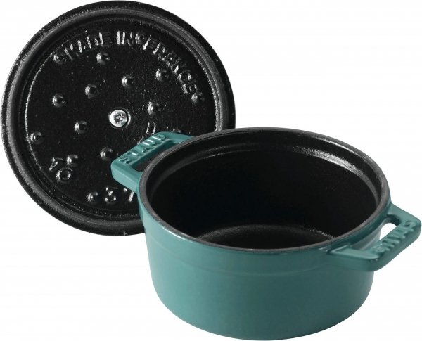 STAUB MINI COCOTTE Mini garnek żeliwny okrągły 250 ml, eukaliptusowy