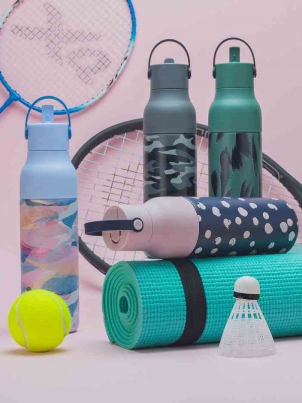 Lund London Butelka 500ml. indygo w różowe plamki, Sport