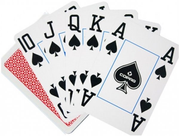 Copag plastikowe karty do pokera Jumbo Index 4 x, Czerwone