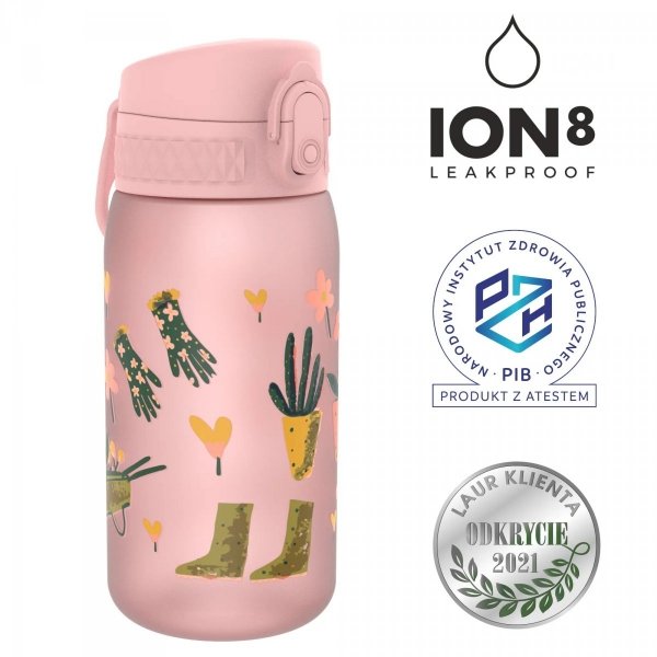 ION8® - Bidon dla dziecka, BPA Free I8RF350PPGARD, Garden Delight, 350ml