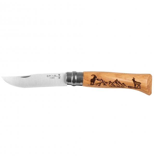 Nóż Opinel 8 inox dąb seria Animal - kozica