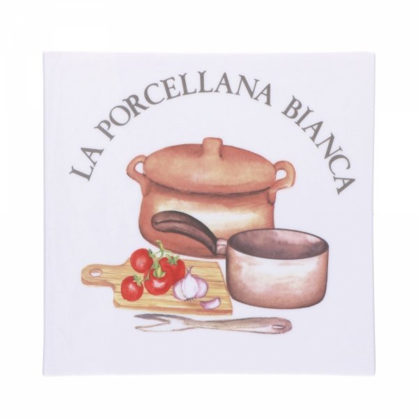 Podstawka Kwadratowa 18 Cm Conserva La Porcellana Bianca