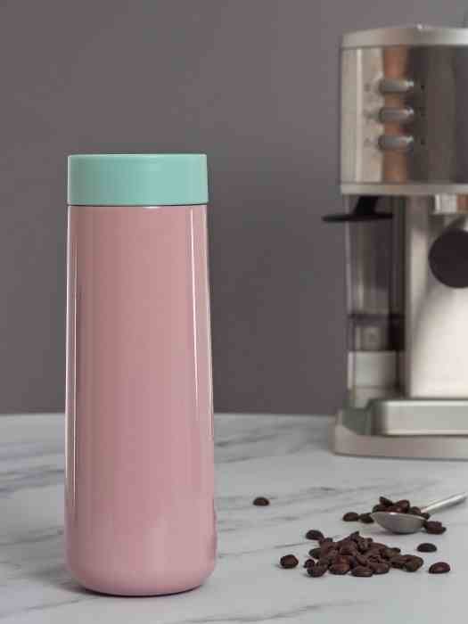 Lund London Kubek podróżny 350ml różowy/mięta, Travel