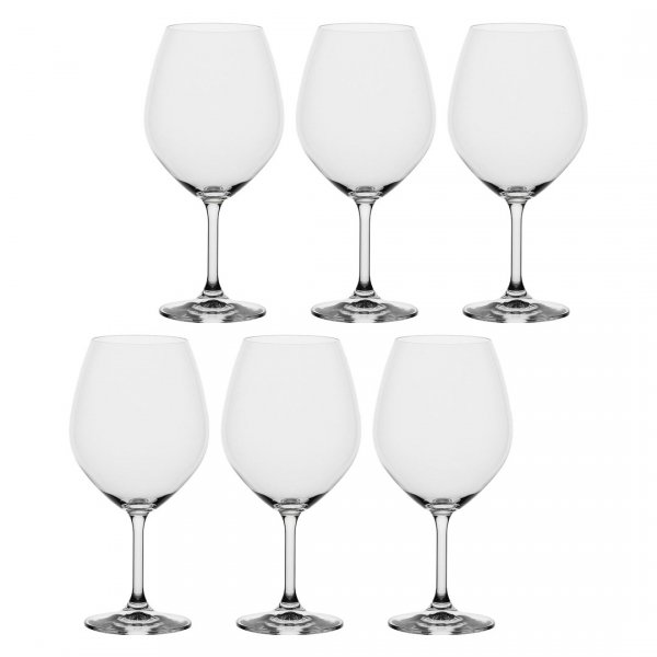 LA PORCELLANA BIANCA NOVELLO Zestaw 6 kieliszków do wina burgundy 710 ml