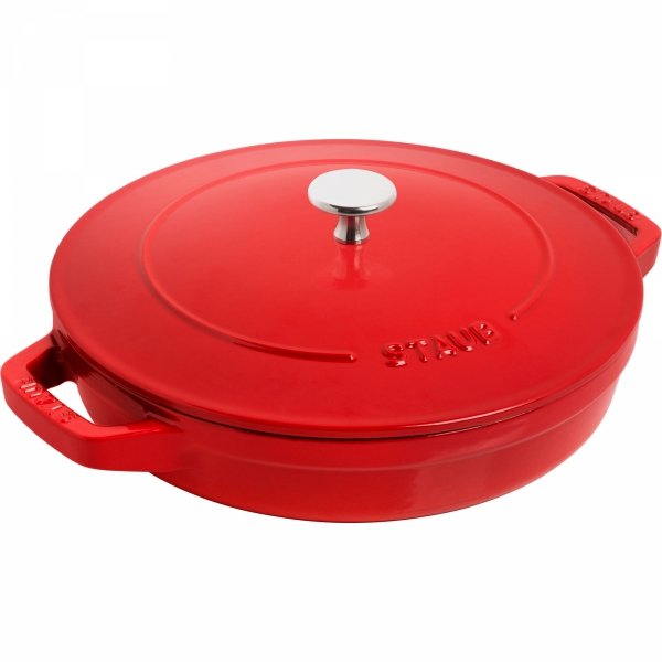 Zestaw 2 Naczyń + Pokrywka 24 Cm Czerwony Staub