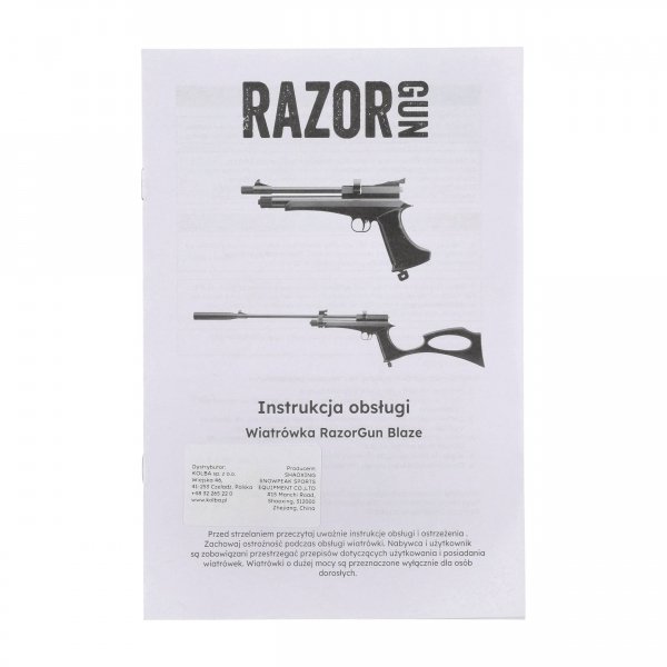 Pistolet wiatrówka RazorGun Blaze 5,5 mm CO2