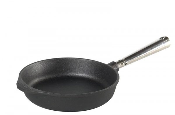 Patelnia do smażenia głęboka 20 cm, stalowa rączka