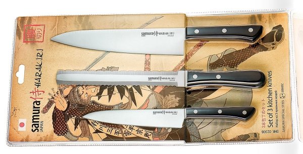 Samura Harakiri zestaw 3 noży kuchennych SHR-0230B
