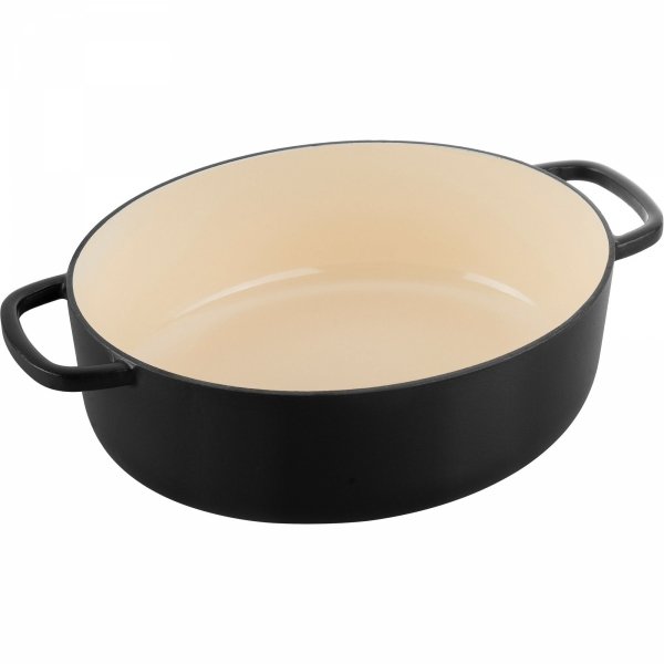 Garnek żeliwny Owalny 5.5l Czarny Bellamonte Ballarini