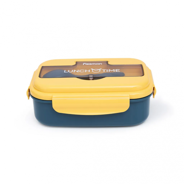 Lunch box Fissman 1100 ml z 3 komorami żółty
