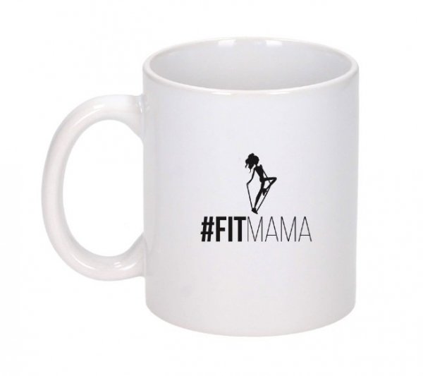 Kubek biały &quot;#Fitmama&quot;