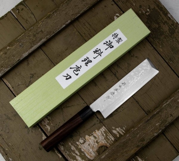 Hideo Kitaoka Shirogami#2 Satin Nóż Usuba 16,5 cm