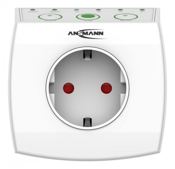 Programowane gniazdo Ansmann AES1.3, białe, 230V