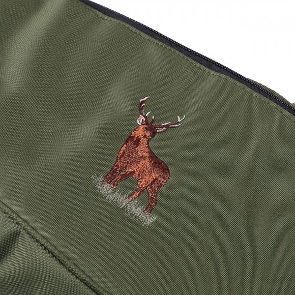 Pokrowiec na broń Forsport 112 cm - oliwkowy, haft jeleń stoi w trawie