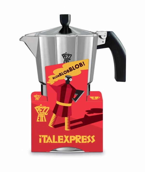 PEZZETTI ITALEXPRESS Aluminiowa Kawiarka (2 Filiżanki) - Srebrny Italexpress