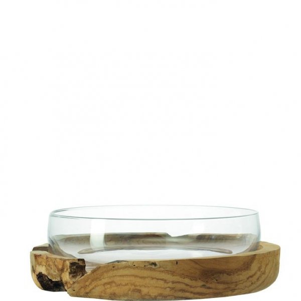 Misa z drewnianą podstawą Terra 39cm