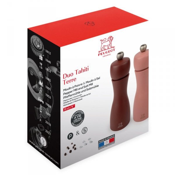 TAHITI DUO Zestaw do soli i pieprzu 15 cm, Earth