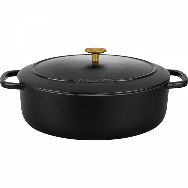Garnek żeliwny Owalny 6.5l Czarny Bellamonte Ballarini