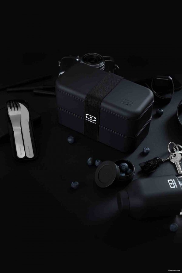 Monbento Butelka M Positive, Black Onyx