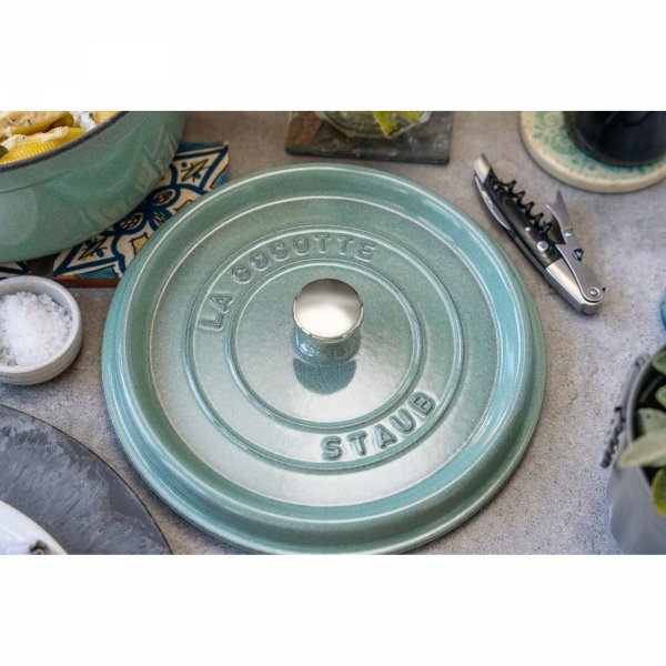 Garnek żeliwny Okrągły 2.2l Miętowy La Cocotte Staub