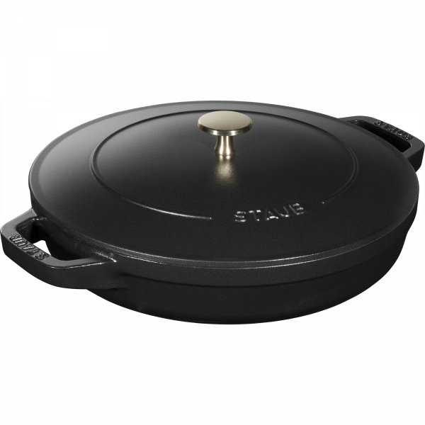 Zestaw 3 Naczyń + Pokrywka 24 Cm Czarny Staub