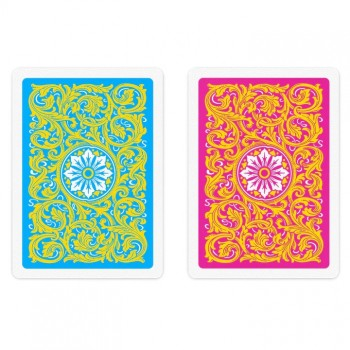 Karty do gry Copag Neoteric Poker - podwójny zestaw Jumbo Index (żółte, różowe, niebieskie)