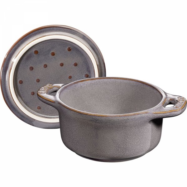 Mini Cocotte Okrągły 200 Ml, Antyczny Szary Gift Giving Staub