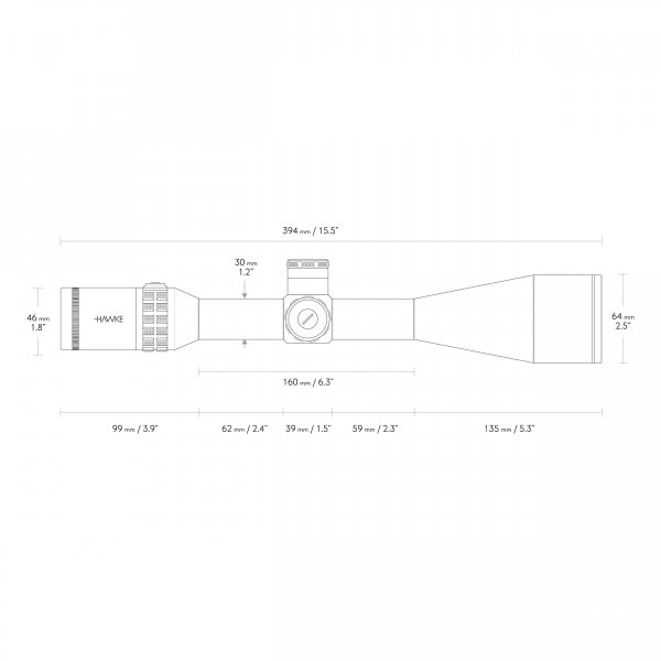 Luneta celownicza Hawke SideWinder 30 8-32X56 20x Half Mil Dot