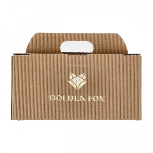 Szklanki do whisky Golden Fox Diamond Deer Gold zdobione odlewanym elementem 2 szt.