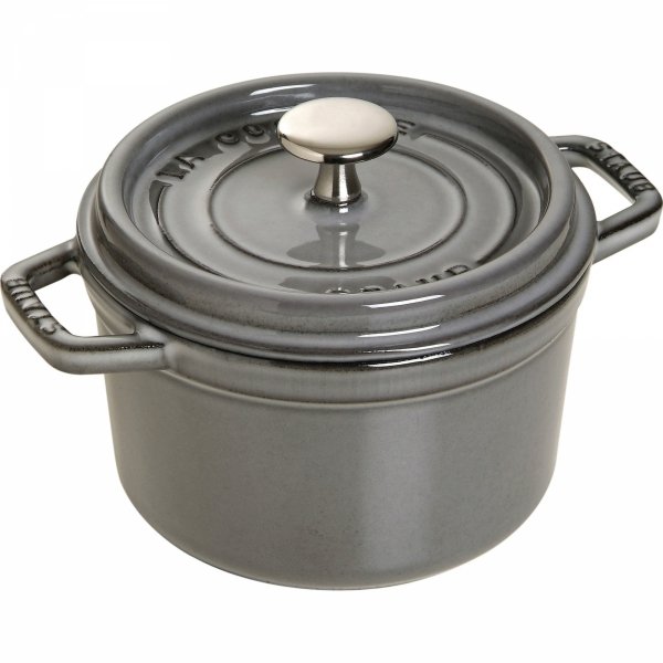 Garnek żeliwny Okrągły 800 Ml, Grafitowy La Cocotte Staub