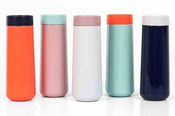 Lund London Kubek podróżny 350ml biały/różowy, Travel