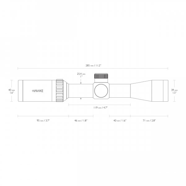 Luneta celownicza Hawke Vantage 1&quot; 2-7x32 30/30