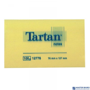 Bloczek TARTAN 76x127 100karteczek żółte 12776 3M